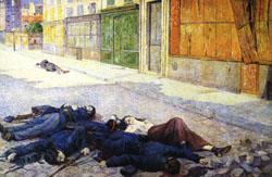 Maximilien Luce A Paris Street in May 1871(The Commune) oil painting picture